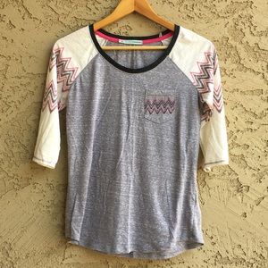 MAURICES 3/4 Long Sleeve T-Shirt with Front Pocket